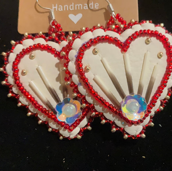 Red Heart Earrings