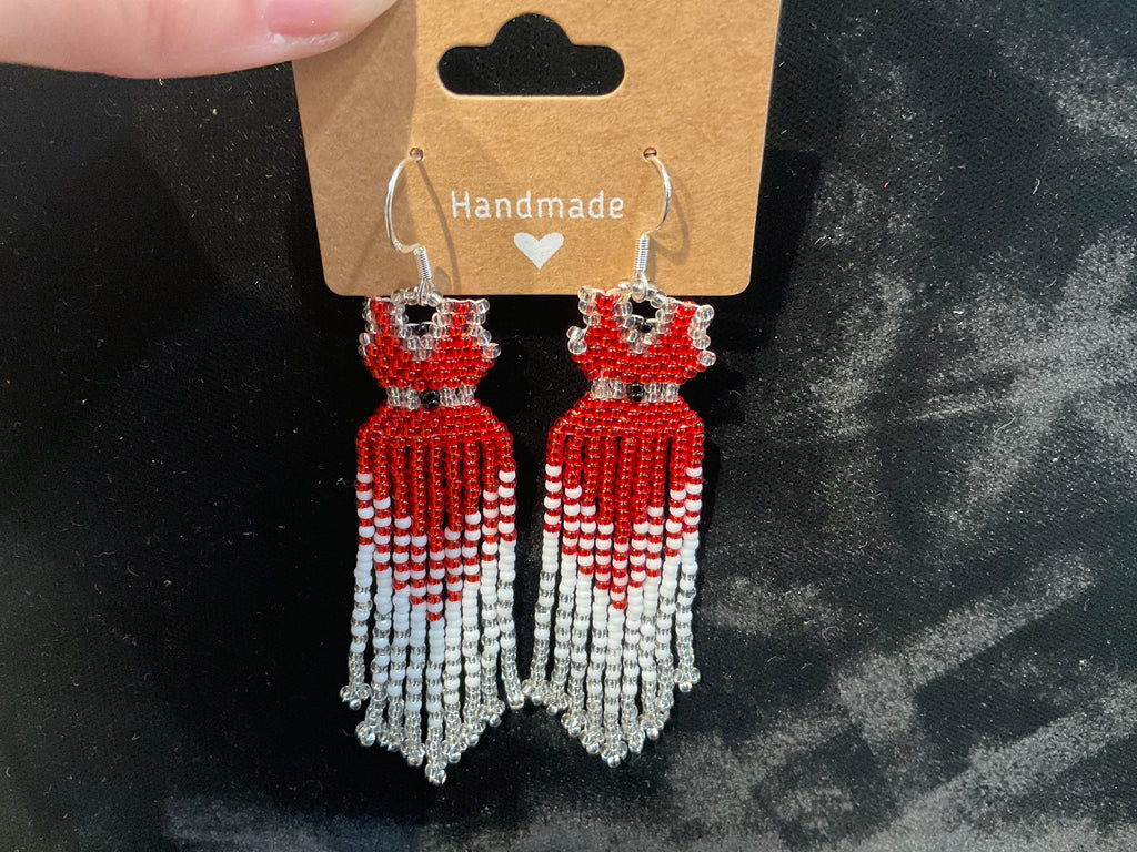 Red dress earrings