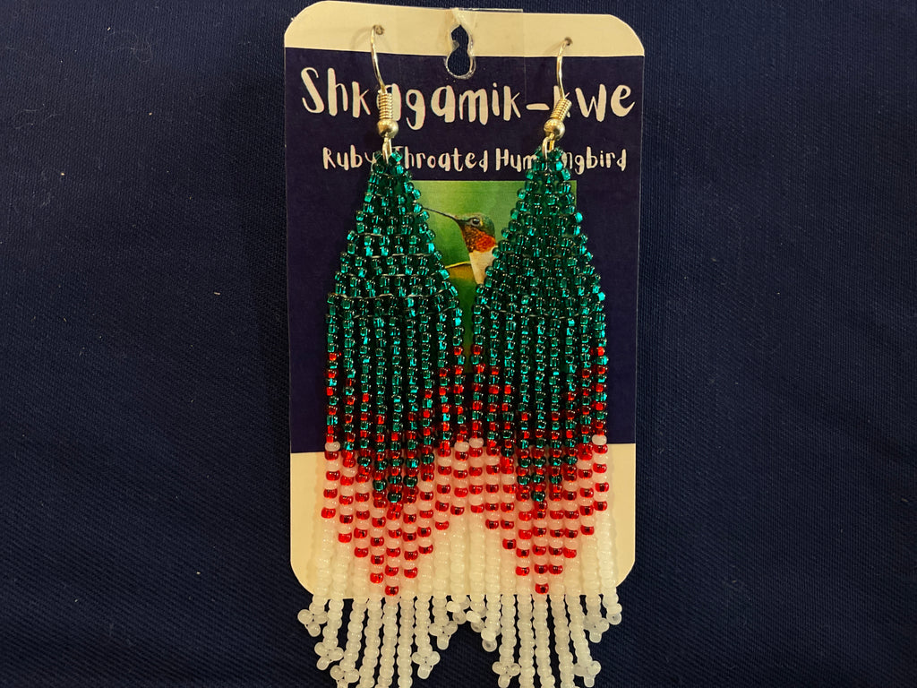 hummingbird fringe earrings