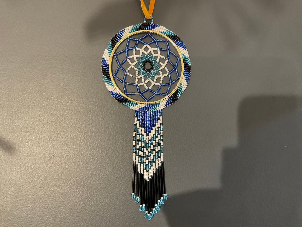 blue beaded Dream catcher