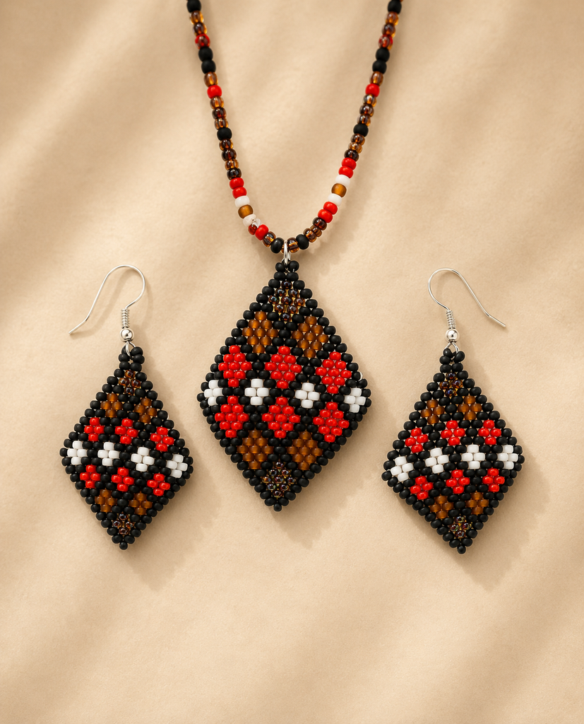 Black Beaded Necklace
