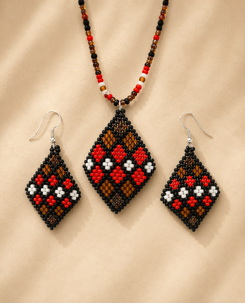 Black Beaded Necklace