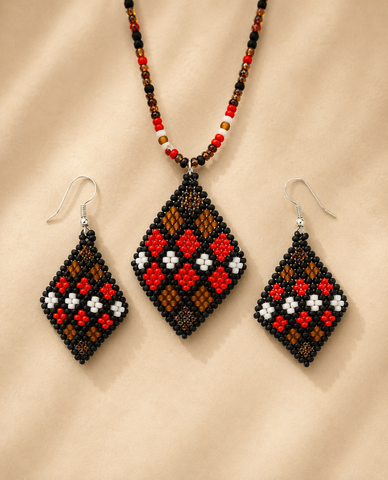 Black Beaded Necklace