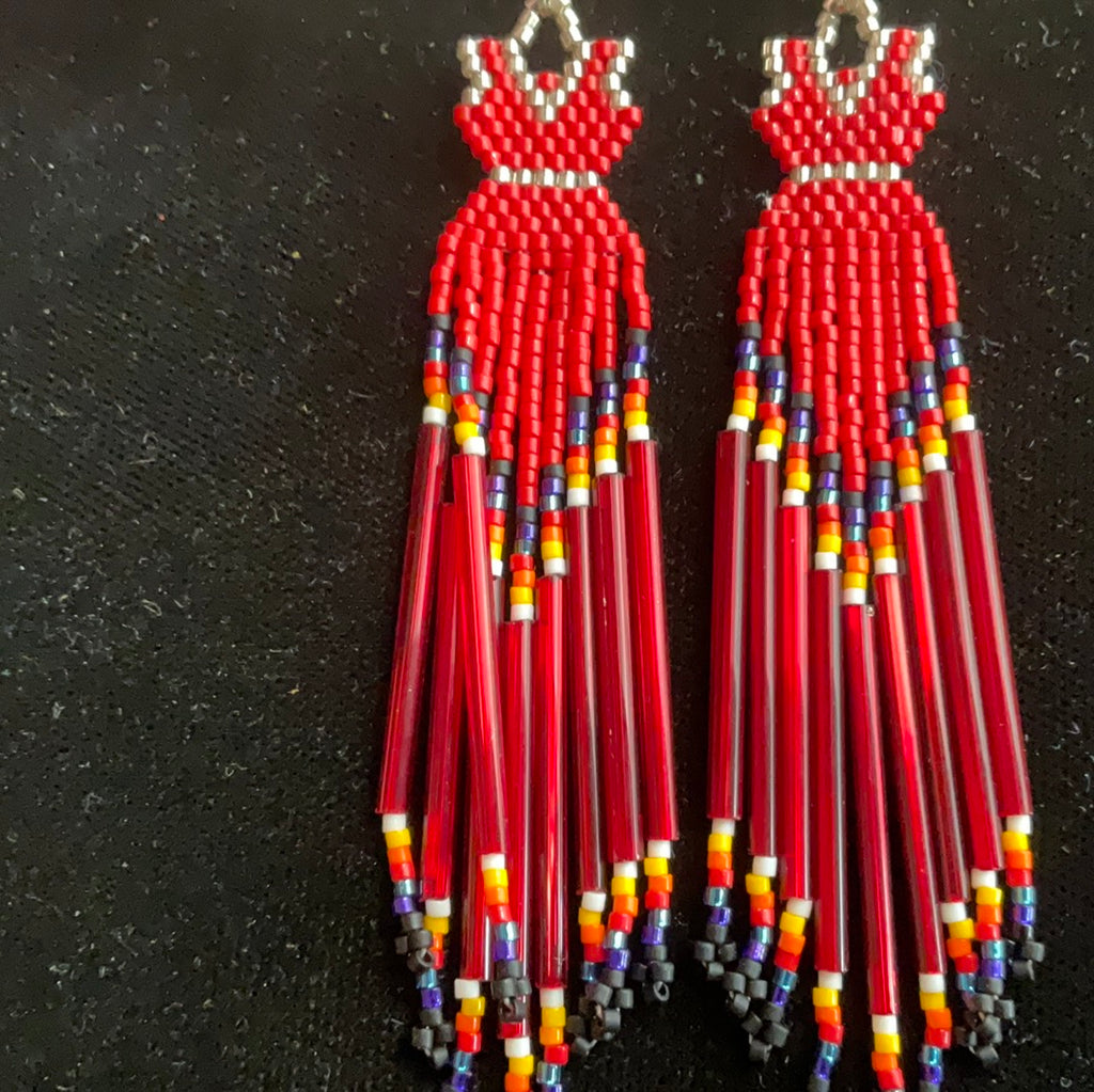 Red dress earrings