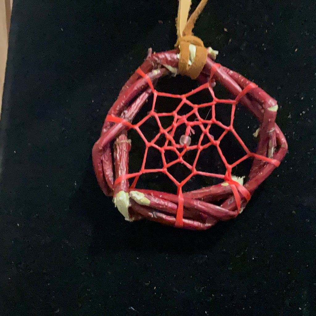 Small Red Willow Dream Catcher