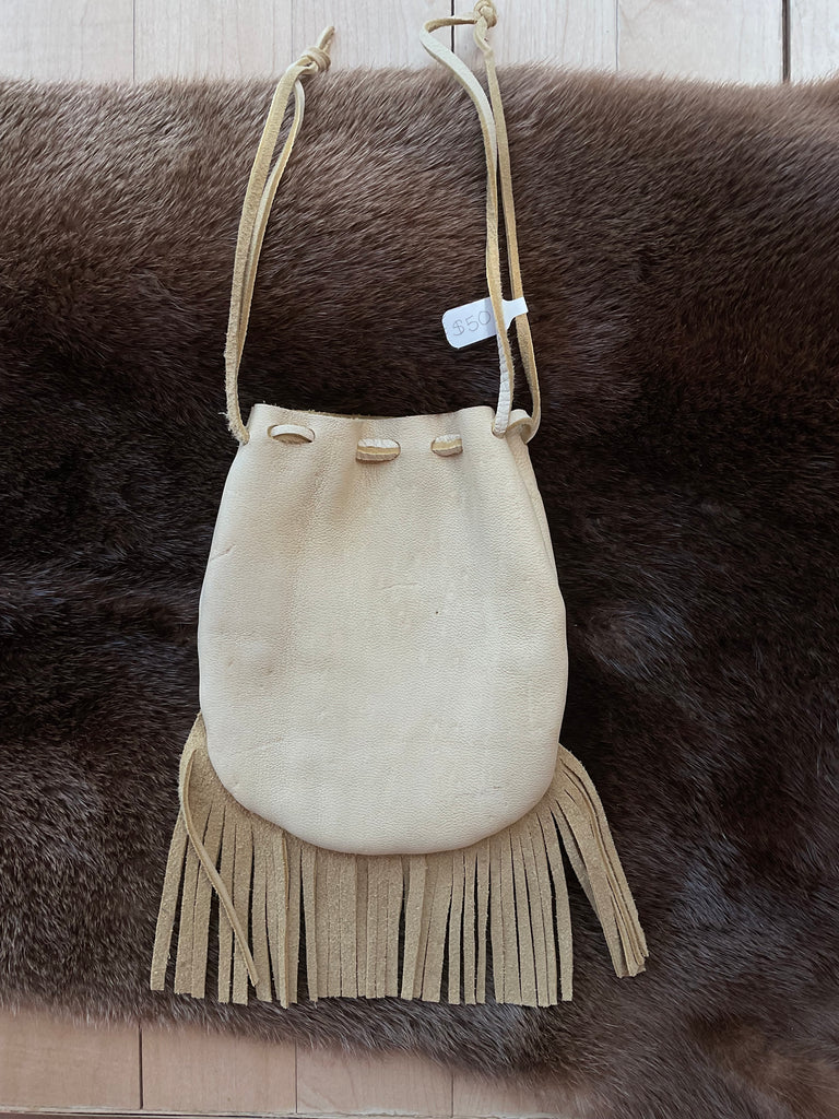 Plain Fringe Drawstring Purse