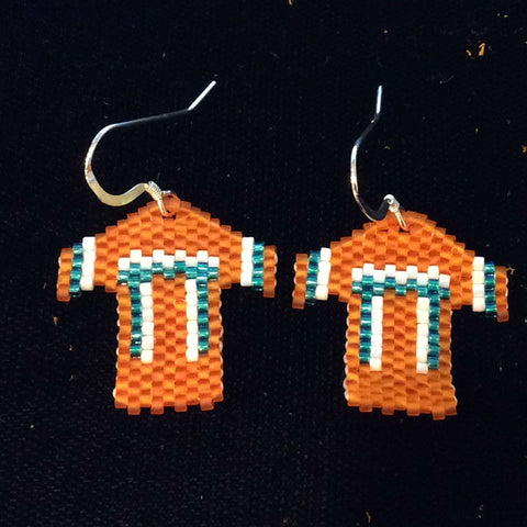 Orange shirt earrings
