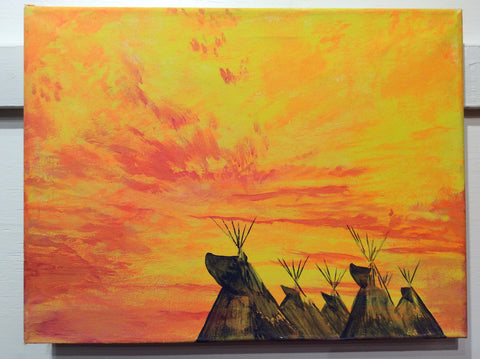 “Teepees Remind Me of Home pt. 1” by Dustin Roy Madahbee