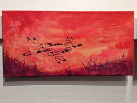 “Woodland Geese” by Dustin Roy Madahbee