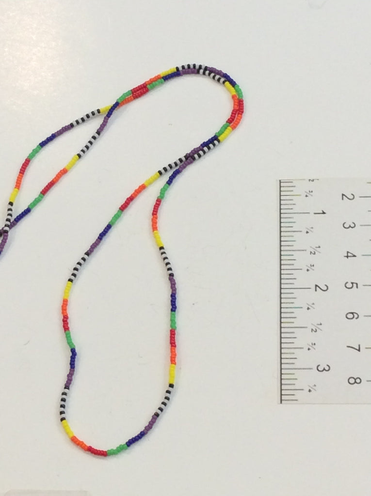 Rainbow single strand necklace