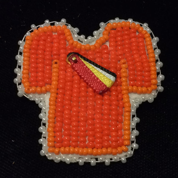 Orange shirt sew on pin