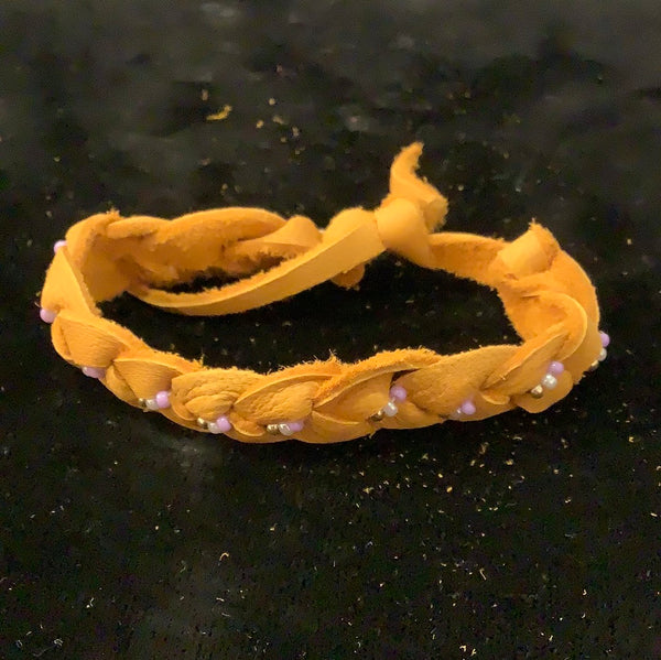 Beaded leather bracelets